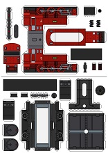 ocuklar iin hazr model Tren maketi ablonu, paper craft model